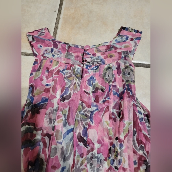 Veronica Beard Pink Floral Criss-Cross Midi Dress - Picture 5 of 5